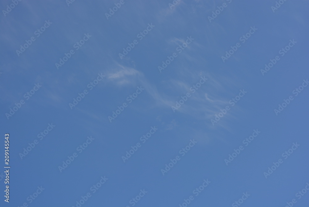 Against the background of a beautiful blue with white translucent tender milk clouds and sunlight Against the background of a beautiful blue with white translucent tender milk clouds and sunlight