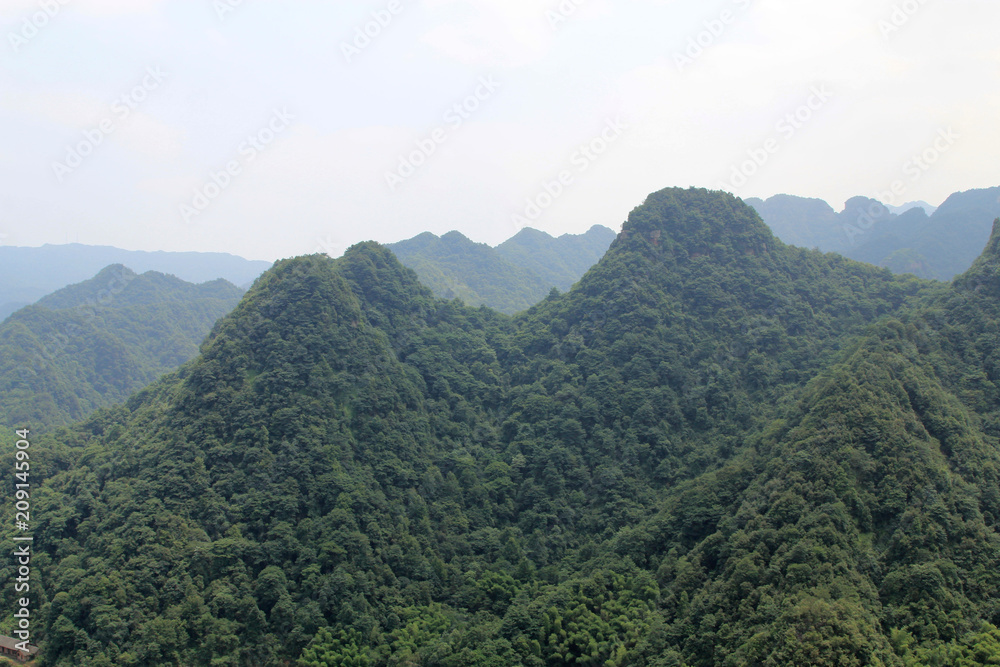  Mountain scenery in hunan, China