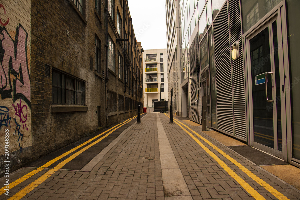 Lonely london alley back