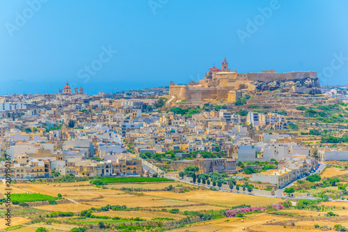 Slika na platnu Aerial view of Il-Kastell citadel in Victoria, Gozo, Malta