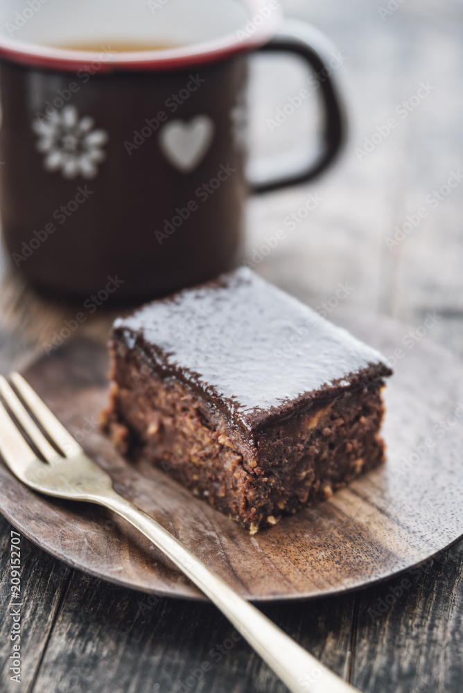 Food: Healthy brownies, made of sweet potato, medjool dates,caca Food: Healthy brownies, made of sweet potato, medjool dates,caca