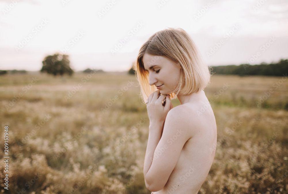 Portrait of topless woman Portrait of topless woman