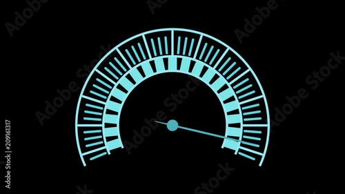 Pressure gauge flat animation. Available in 4K FullHD video render footage