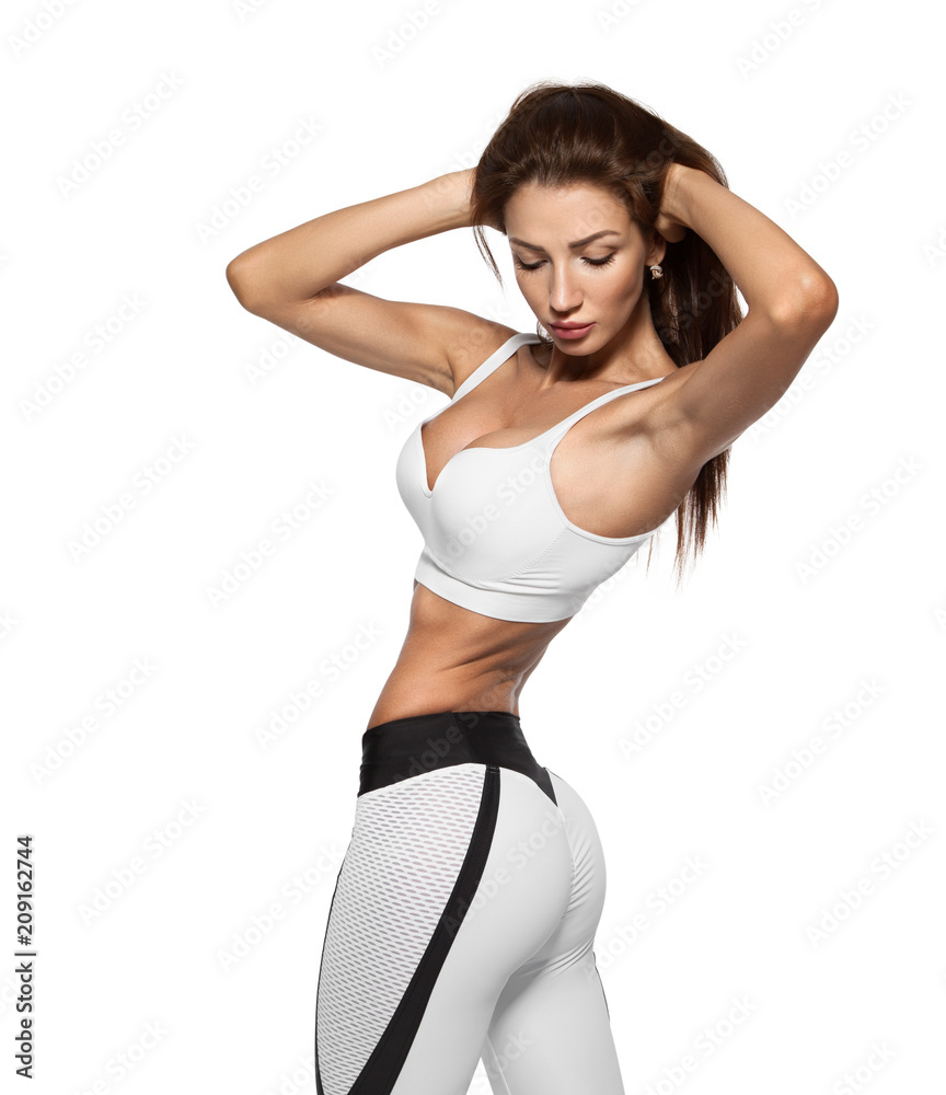 sport fitness woman, young healthy girl isolated with clipping path sport fitness woman, young healthy girl isolated with clipping path