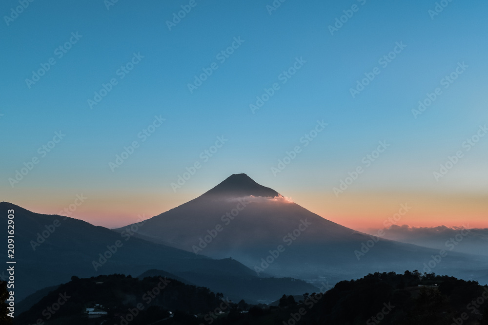 Volcano sunrise