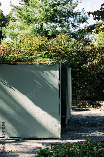 Sukkot: Finished Sukkah Stands Outside Home photo