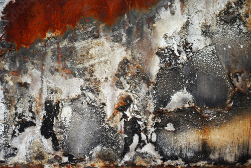 Rusty metal backgrounds in a shipyard photo