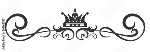 Vintage design element: frame, border, swirl, divided and wedding design. Vector