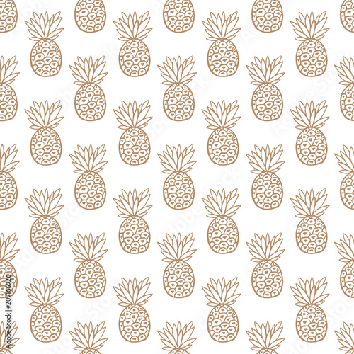 Beautiful pineapple seamless pattern