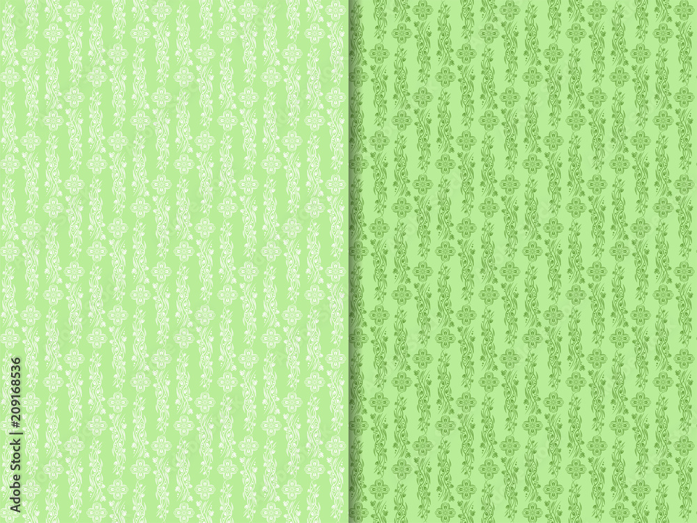 Fototapeta premium Floral seamless pattern, flowers and leaves