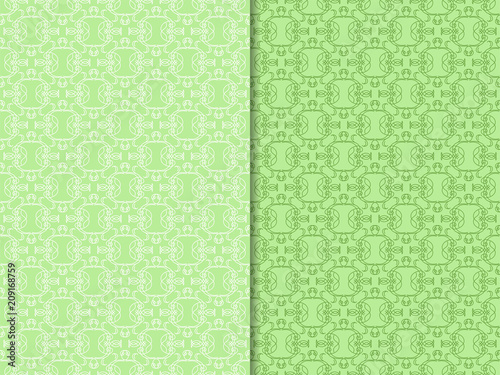 seamless geometric abstract pattern with floral motive