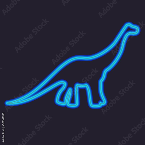 Neon colored brontosaurus