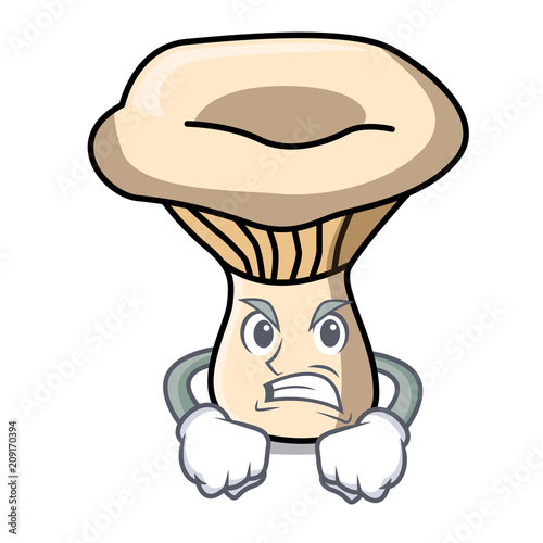 Canvas Print Angry milk mushroom mascot cartoon