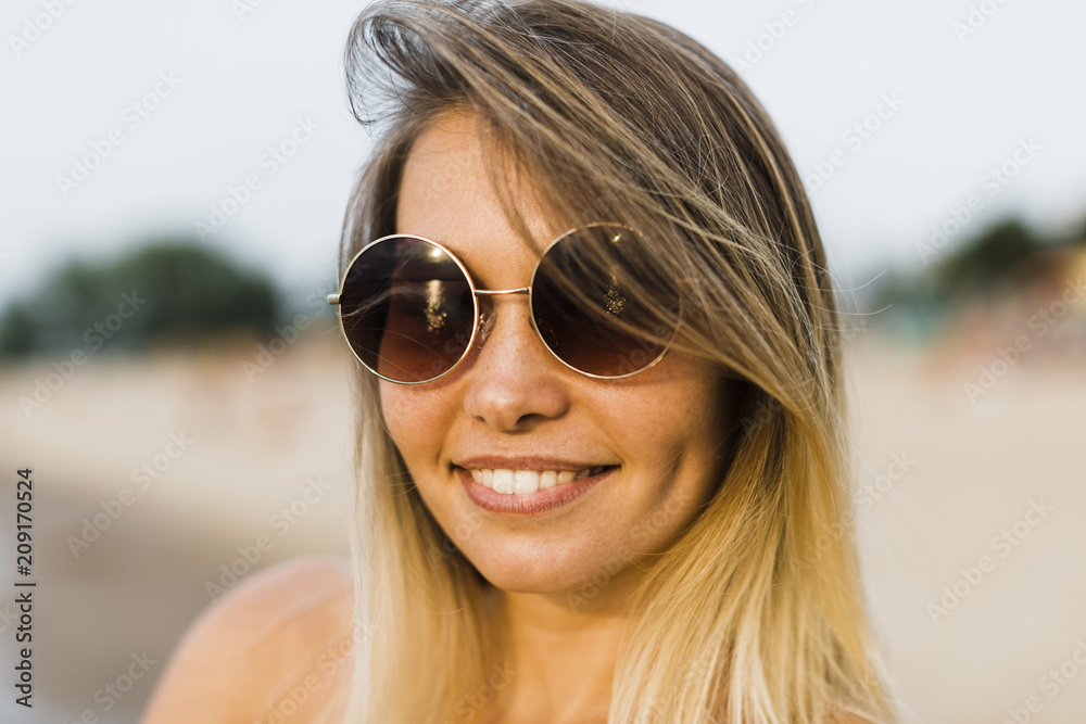 Portrait of happy young woman Portrait of happy young woman