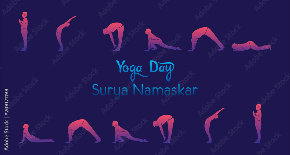 Fototapeta premium yoga practice infographics