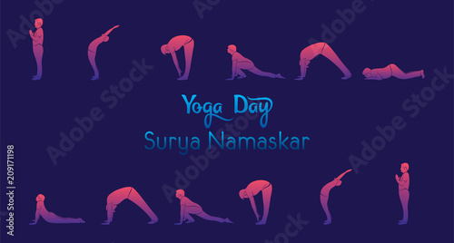 yoga practice infographics photo
