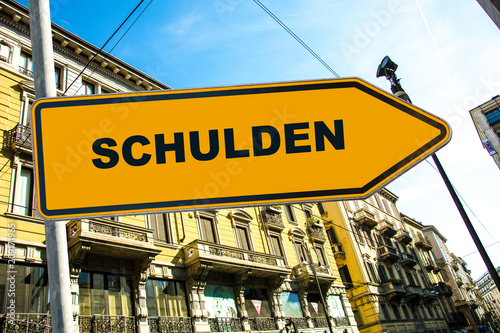 Schild 285 - Schulden