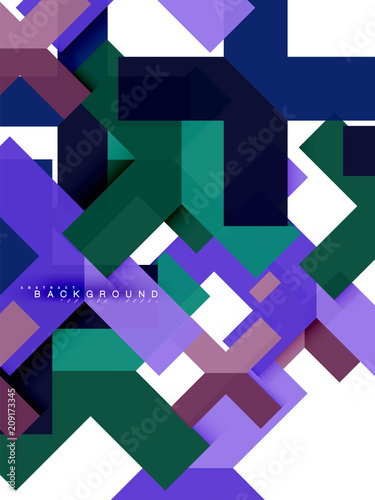Fototapeta Naklejka Na Ścianę i Meble -  Multicolored abstract geometric shapes, geometry background for web banner