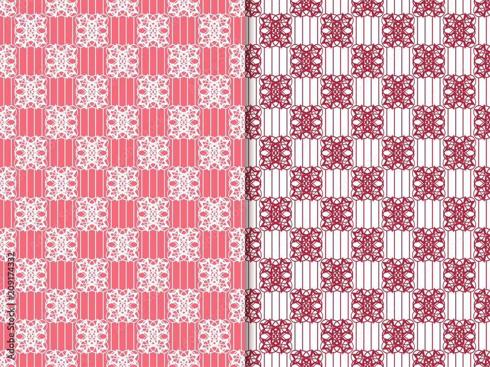 Geometric seamless pattern. Chain, lace
