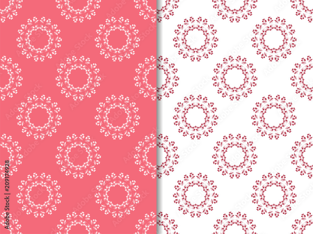 floral seamless pattern with flowers and leaves floral seamless pattern with flowers and leaves