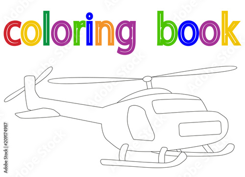 book coloring helicopter