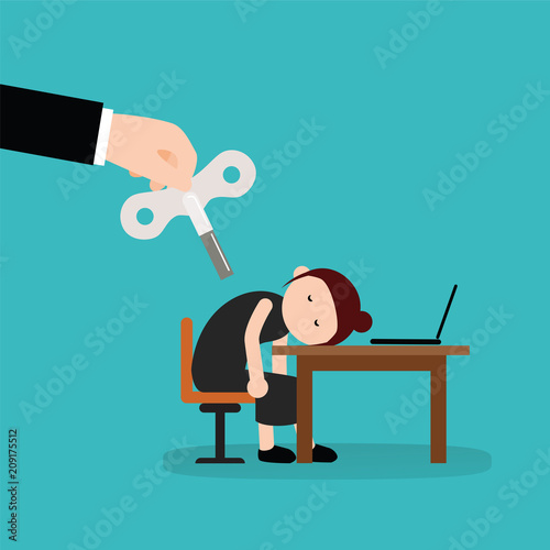 Overwork Businesswoman