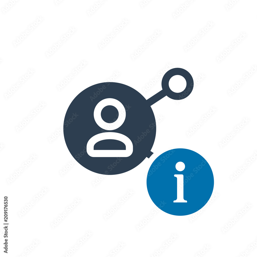 Share icon, multimedia icon with information sign. Share icon and about, faq, help, hint symbol Share icon, multimedia icon with information sign. Share icon and about, faq, help, hint symbol