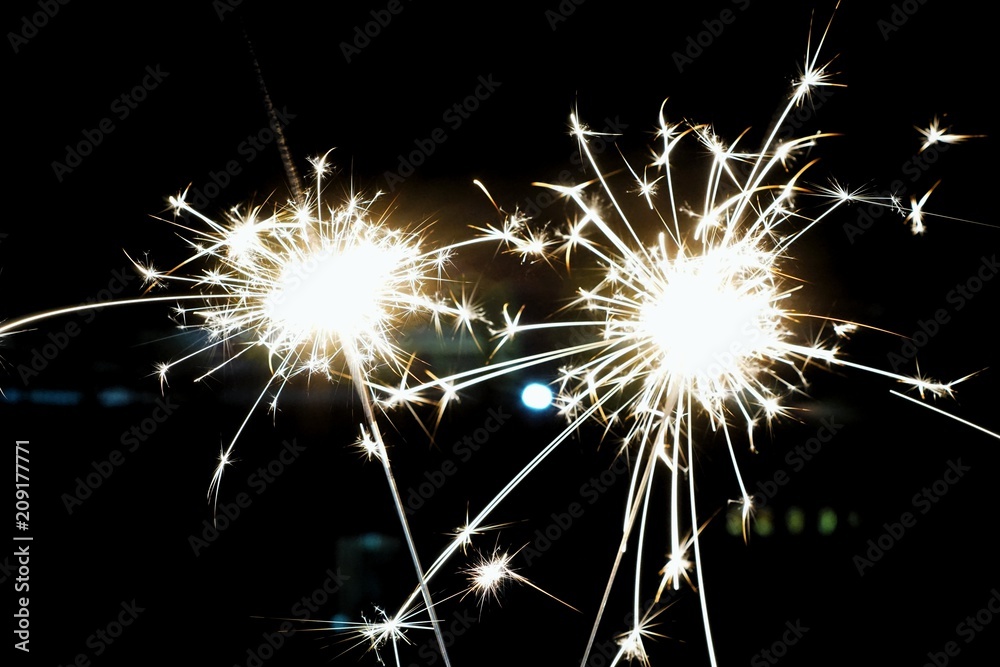Beautiful sparklers (fire crackers) for Chinese New Year, Christmas or New Year party