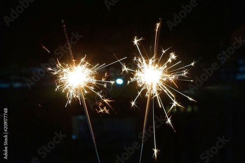 Beautiful sparklers  fire crackers  for Chinese New Year  Christmas or New Year party