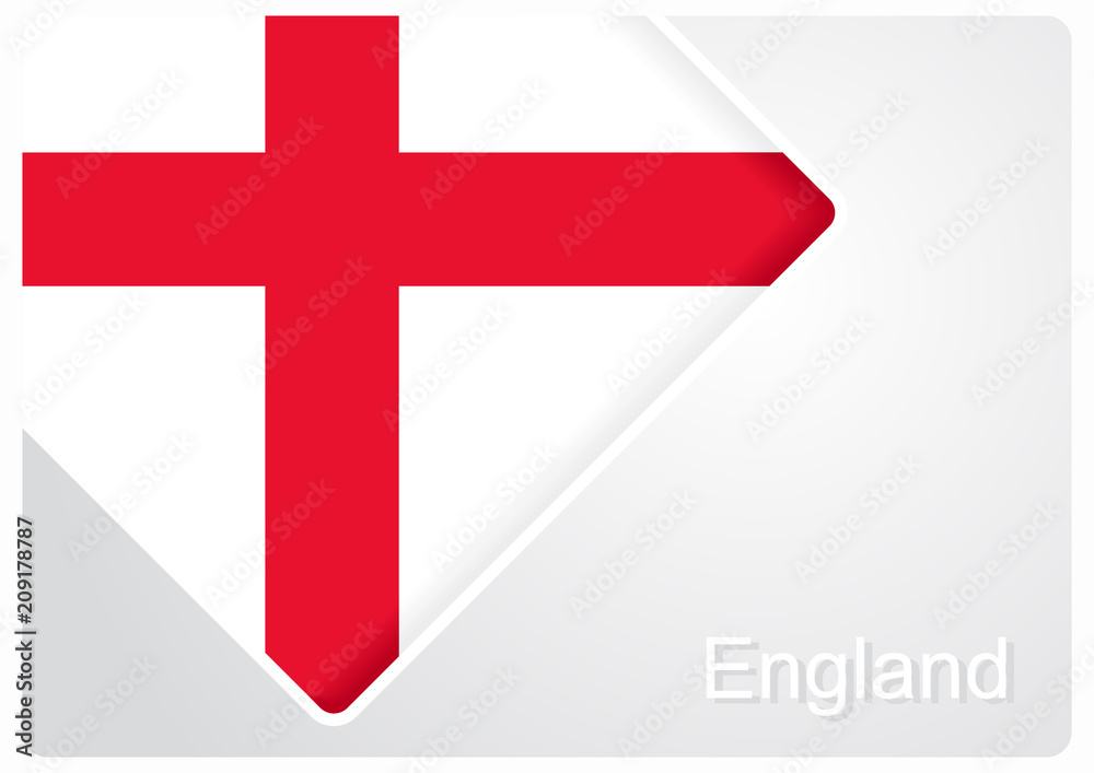 Obraz premium English flag design background. Vector illustration.