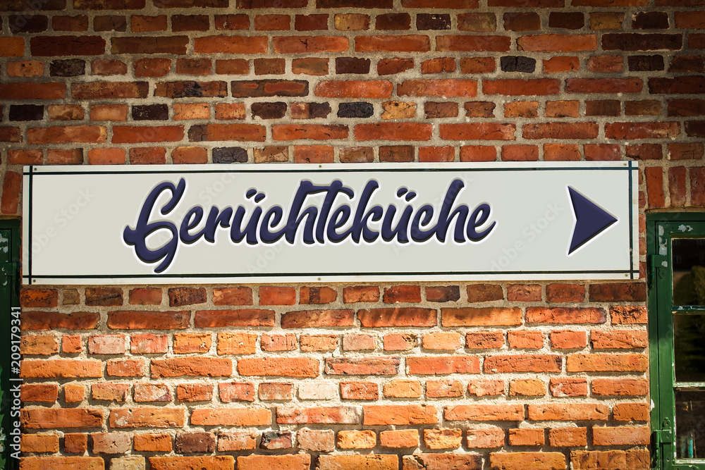 Fototapeta premium Schild 318 - Gerüchteküche