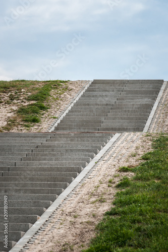 Concrete stairs in an abstract landscape