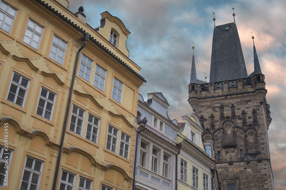 beautiful old streets of Prague.
