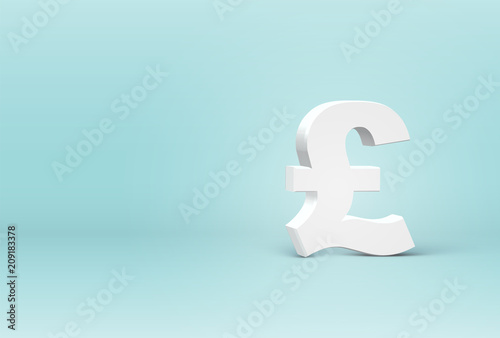 High detailed 3D font character, vector illustration
