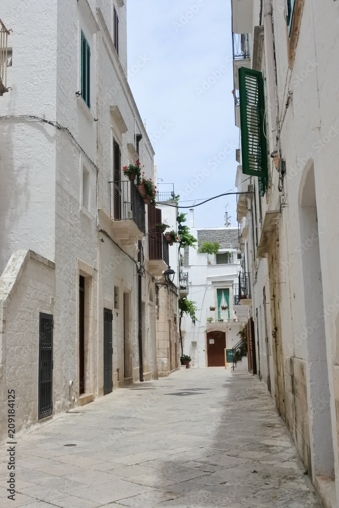 Fototapeta premium widok na miasto w Locorotondo, Apulia, Włochy