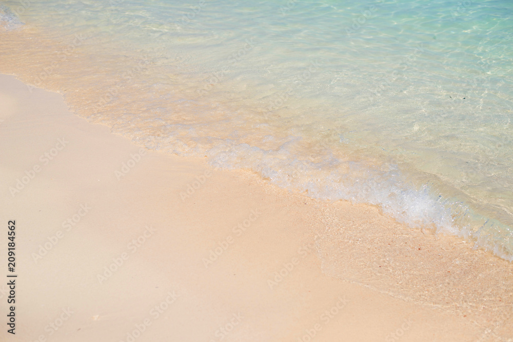 Soft wave of the sea on sandy beach. Soft wave of the sea on sandy beach.