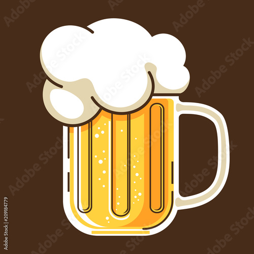 beer mug cateoon style