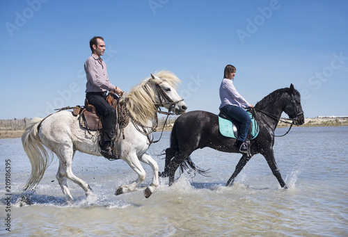 Fototapeta Naklejka Na Ścianę i Meble -  riders on the beach