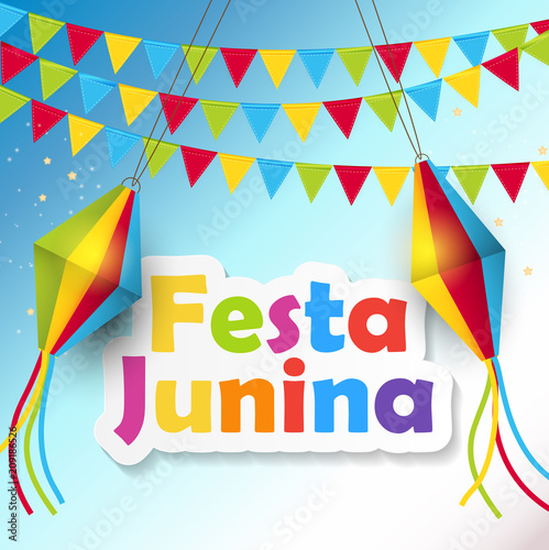 Festa Junina Background Vector Illustration