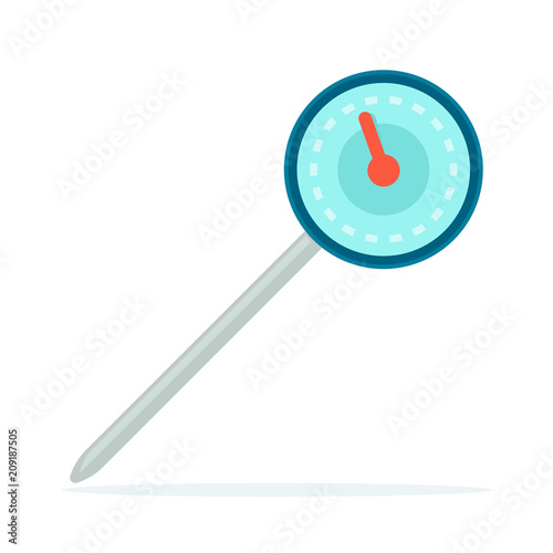 Flat kitchen temperature probe