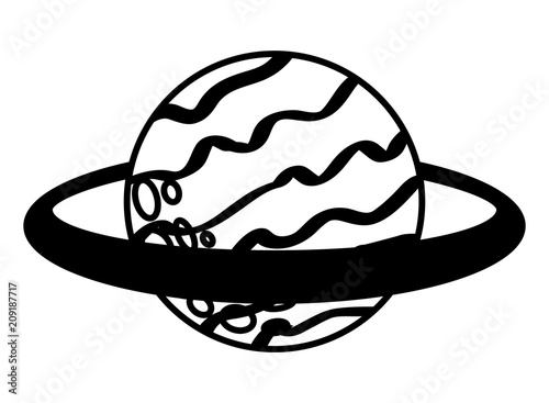 saturn planet solar system astronomy vector illustration