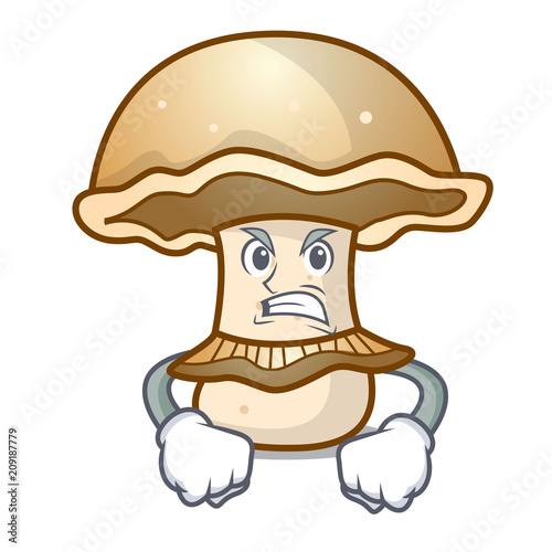 Wallpaper Mural Angry portobello mushroom mascot cartoon