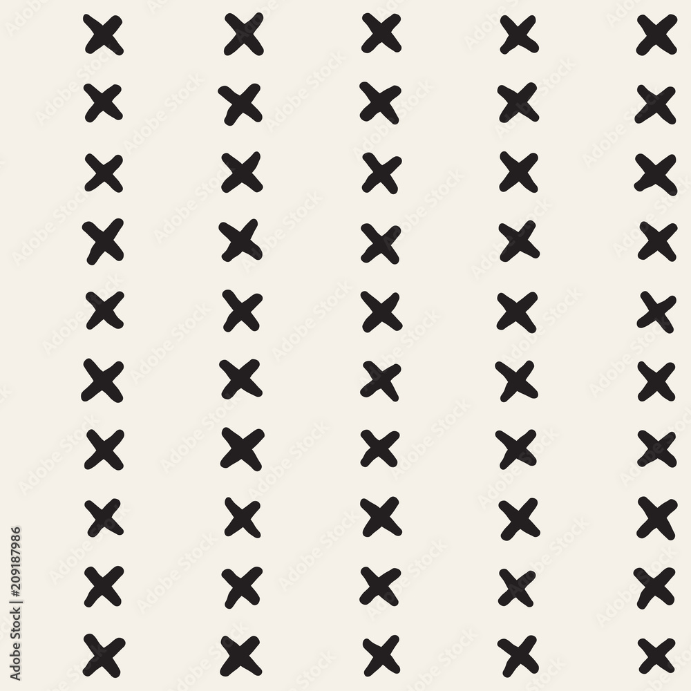 Hand drawn lines seamless grungy pattern. Abstract geometric repeating texture in black and white. Hand drawn lines seamless grungy pattern. Abstract geometric repeating texture in black and white.