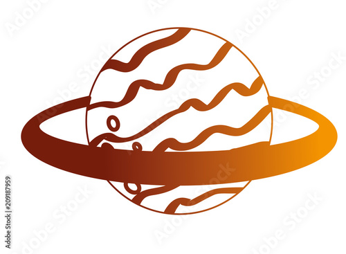 saturn planet solar system astronomy vector illustration