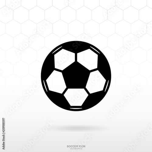 Soccer football ball icon. Soccer sport sign and symbol for template design. Vector. © Lifestyle Graphic