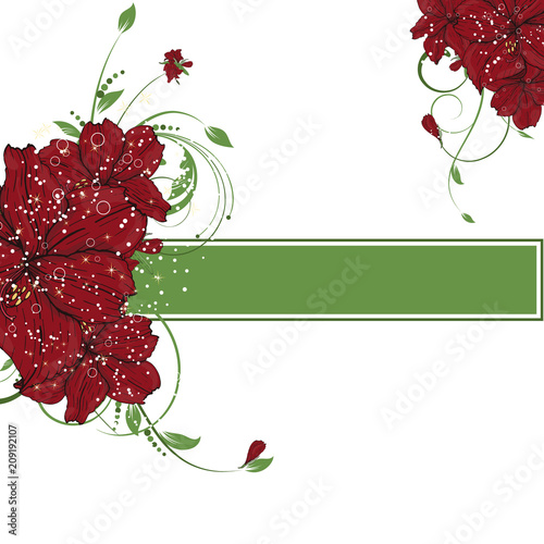 Vector flower invitation, save the date card 