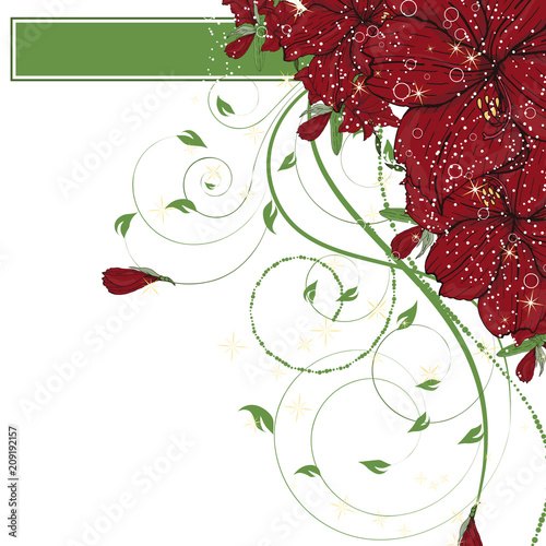 Vector flower invitation, save the date card 