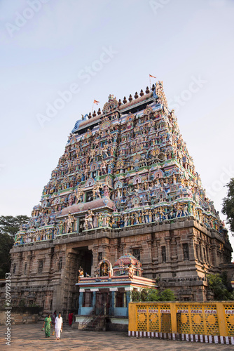 Colorful Gopuram of Nataraja Temple,, Chidambaram, Tamil Nadu, India