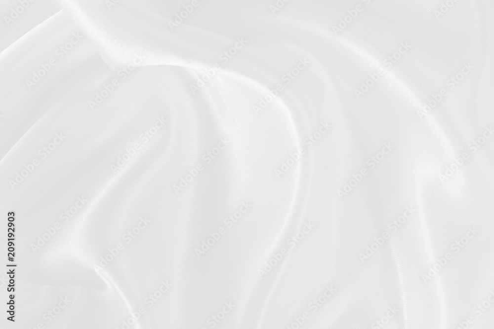 Obraz premium White fabric texture for background and design, beautiful pattern of silk or linen.