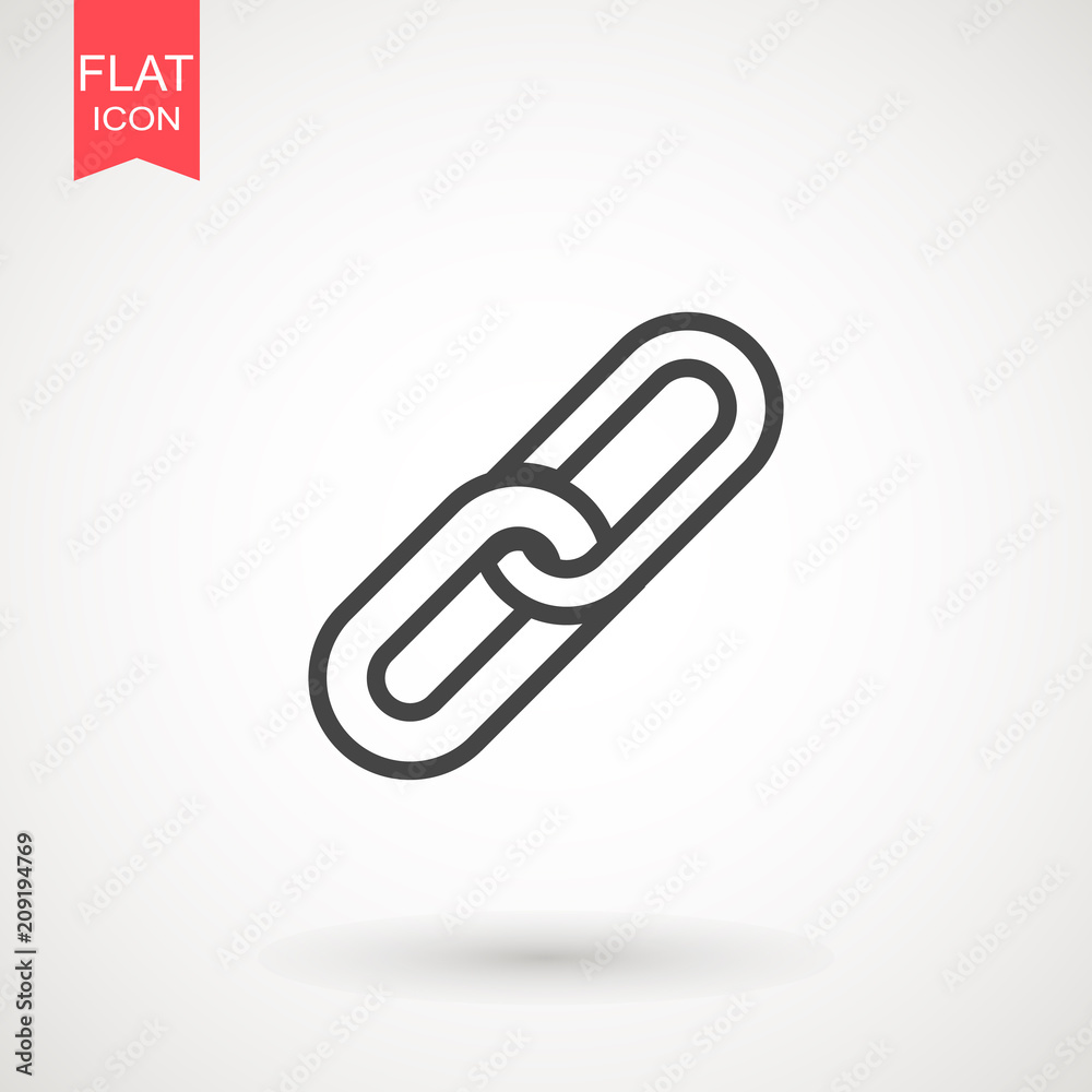 Chain Icon in trendy flat style isolated on grey background. Connection symbol for your web site design, logo, app, UI. Vector illustration, EPS10 Chain Icon in trendy flat style isolated on grey background. Connection symbol for your web site design, logo, app, UI. Vector illustration, EPS10